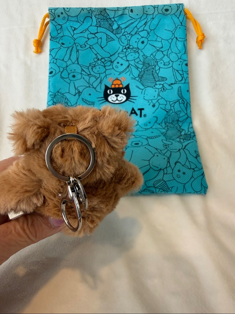 Jellycat Bartholomew Bear Keychain Plush Mini Bag Charm Brown Soft Cute Gift - Picture 2 of 6